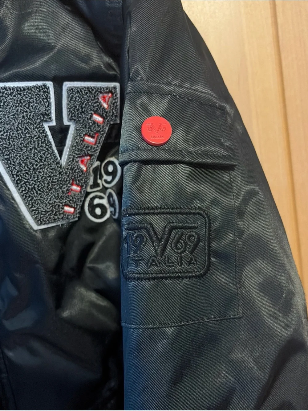 Versace 1969 Boys BLACK COAT Down Winter Puffer Jacket Green Italia V Size 5